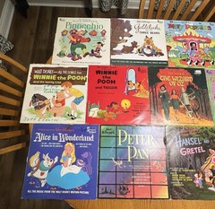 19 Walt Disney Disneyland Label Children’s Storytelling Soundtrack Record Lot