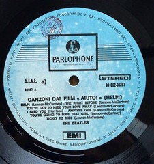 The Beatles “HELP!” Italy Parlophone 1970 Pressing