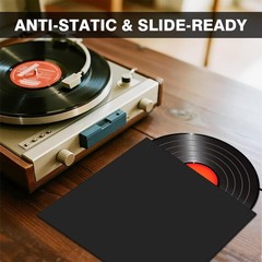Thick Black Cardboard 12-Inch Record Jackets – 20PCS for Vinyl Preservation