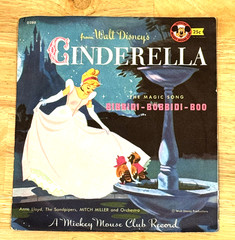 Walt Disney’s Cinderella Bibbidi Bobbidi Boo Mickey Mouse Club 45 Record 1956