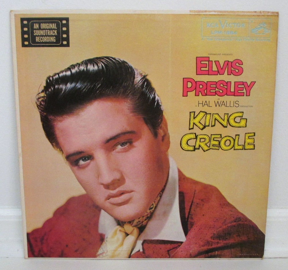 Elvis King Creole RCA Victor Black Label Dog Top Center Record VG++ Cover VG+