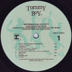 INFORMATION SOCIETY: INFORMATION SOCIETY (BLACK VINYL) LP- Tommy Boy Music