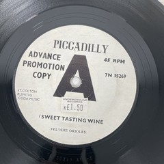 Felders Orioles Sweet Tasting Wine 7” Promo Single Vinyl Record 45rpm Turn On