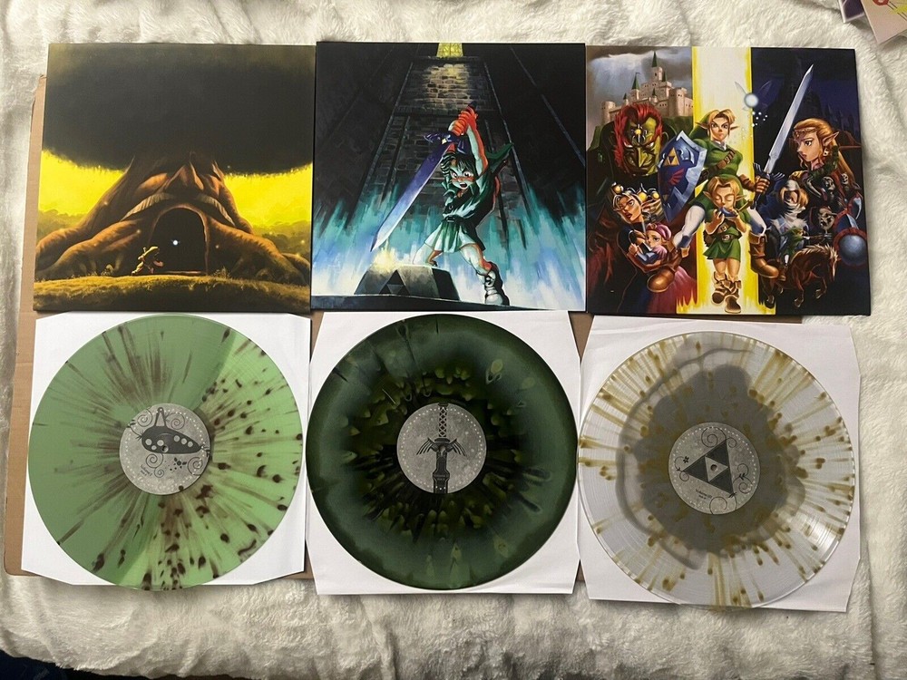 The Legend of Zelda Ocarina of Time 3LP Color Vinyl Record Box Set Moonshake VGM