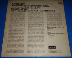Carlo Maria Giulini MOZART Symphonies No.40 & 41 – Decca SXL 6625 Wide Band
