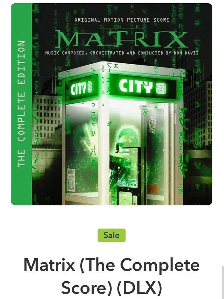 Don Davis The Matrix The Complete Score Deluxe Edition 3LP Vinyl Set 2022