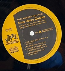 LP: Ernie Henry Quartet, Seven Standards And A Blues, Jazz Workshop JW-091, Limi