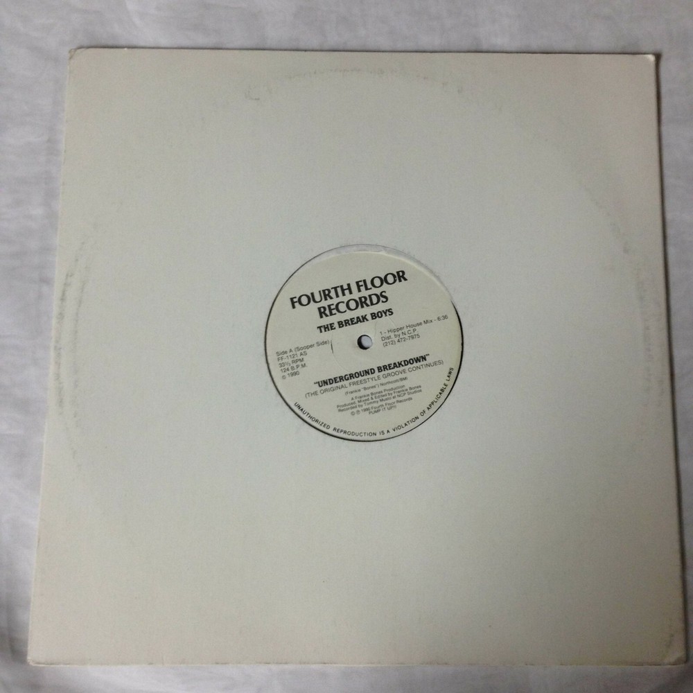 The Break Boys – Underground Breakdown [vinyl – 12″] 1990 Fourth Floor FF-1121