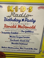 (2) Ronald McDonald Kids Radio Vinyl LP Record Albums Birthday & Rainy Day Fun
