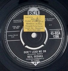 Neil Sedaka Happy Birthday, Sweet Sixteen 7″ Single (1961) RCA 45-RCA 1266