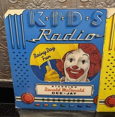 (2) Ronald McDonald Kids Radio Vinyl LP Record Albums Birthday & Rainy Day Fun