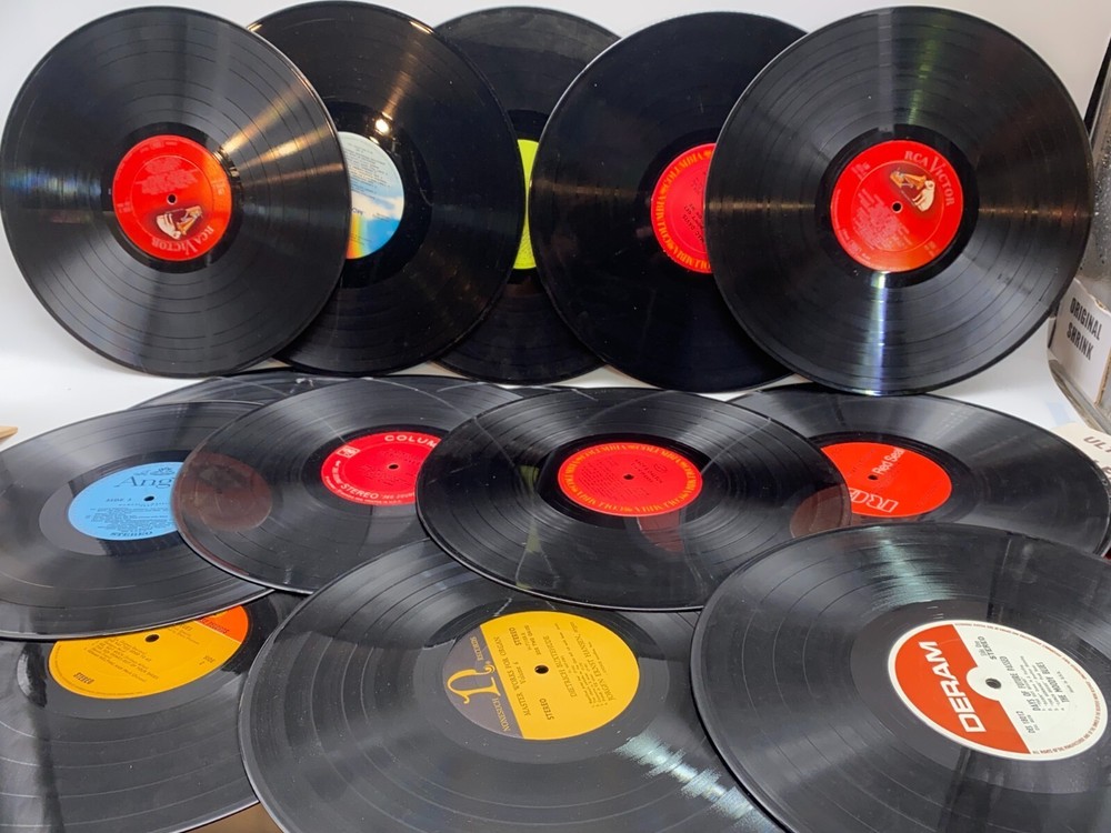 Lot Of 20 12-inch Vinyl Records For Crafts And Decoration Artwork Crafting