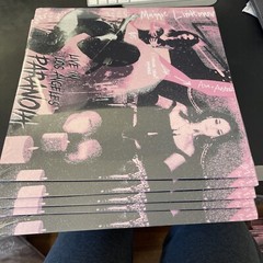 Hand Signed 12 x 12 Flat + Pink Vinyl Maggie Lindemann Paranoia Live Los Angeles