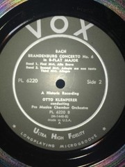 Johann Sebastian Bach – Otto Klemperer, Pro Musica De Paris, Brandenburg Concert