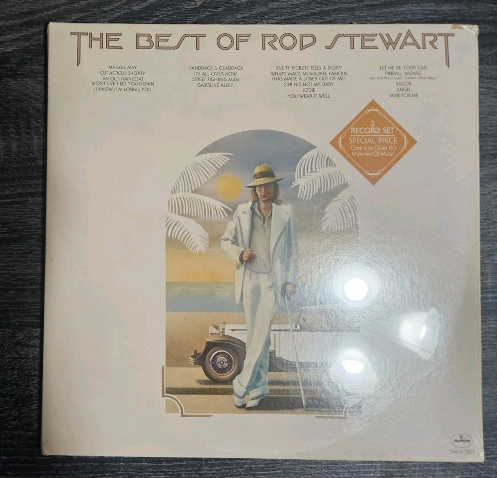 New Original Sealed The Best of Rod Stewart Double 2 LP Record Album