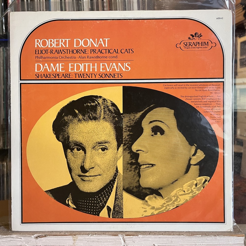 [SPOKEN WORD]~EXC LP~ROBERT DONAT~DAME EDITH EVANS~Practical Cats~Shakespeare: T