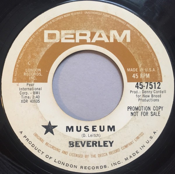 Beverley / D. Cordell Tea Time Ensemble – Museum / A Quick One For Sanity (7″) 1