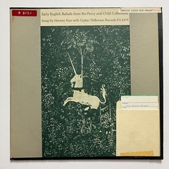 Hermes Nye Early English Ballads From Percy & Child LP Vinyl Folk Folkways