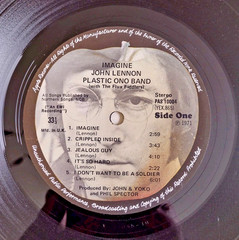 John Lennon Imagine Apple PAS10004 UK 1971 FIRST 1U pinched complete EX/EX