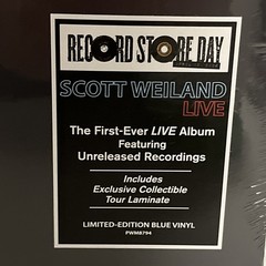 Scott Weiland Live Vinyl LP 2026 RSD LE /2000 Record Store Day NEW