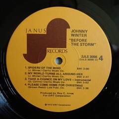 Johnny Winter Before The Storm Vinyl Lp Janus #2JSL-3056 1973 2XLP Gatefold