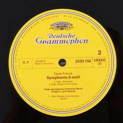 Cesar Franck – Radio Symphony Orchestra Berlin – Symphony In D Minor LP 2535 156