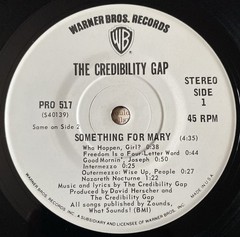 1973 Credibility Gap Something For Mary Warner Promo 45 McKean Shearer