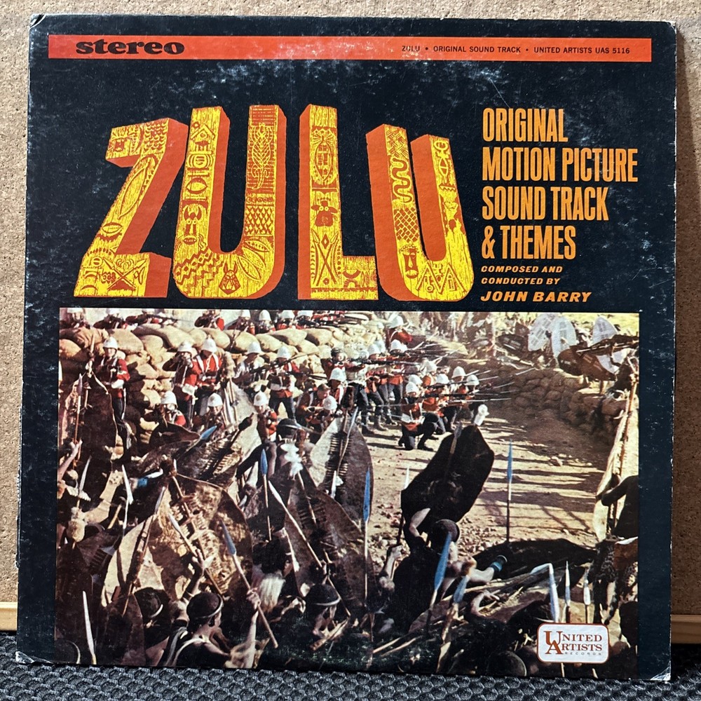 ZULU 1964 ORIG. VINYL SOUNDTRACK ALBUM! JOHN BARRY SCORE! UAS 5116 STEREO