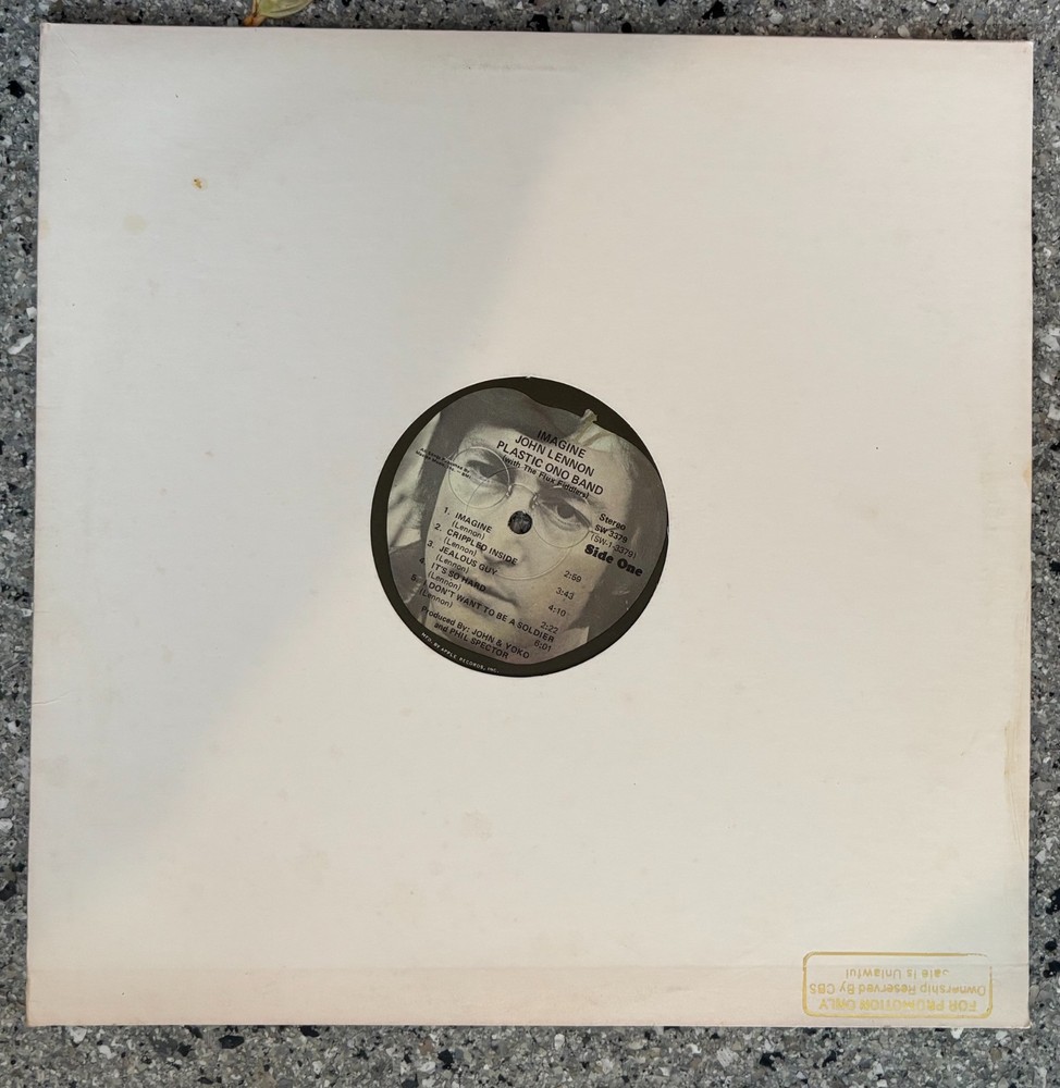 John Lennon – Imagine LP | Apple | Original Apple Press | CBS Radio Promo
