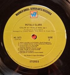Petula Clark (LP) “Color My World/Who Am I” (1967) Warner (WS 1673 – (See Notes)