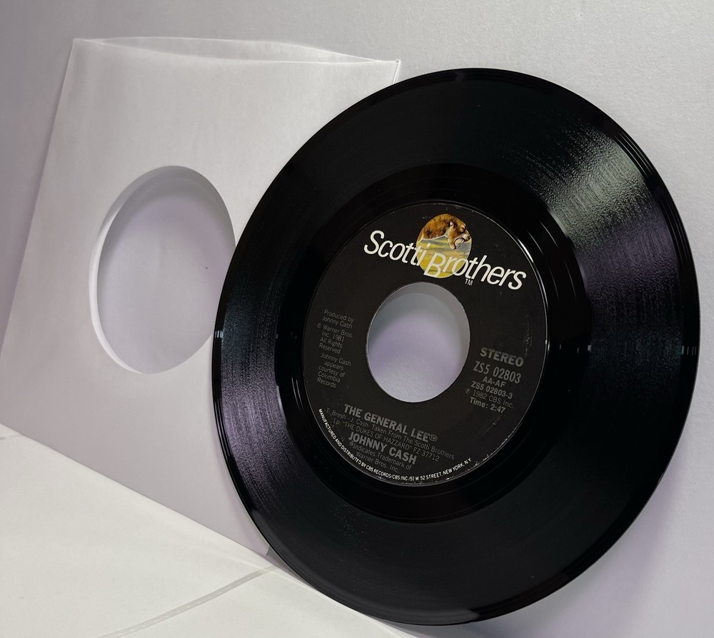 Johnny Cash 45 Vinyl “The General Lee” 1982 on Scottie Bros. US EX Cond