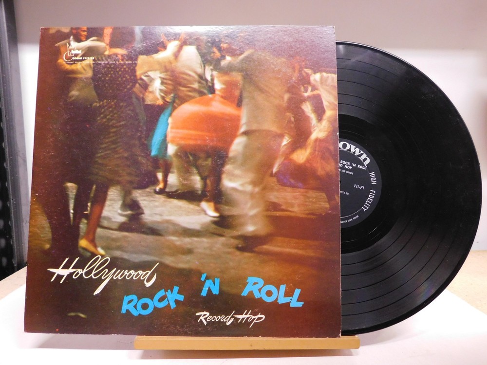 Various RnR LP Hollywood Rock N Roll Record Hop on Crown