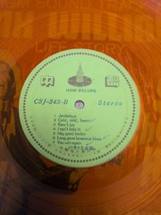Rare Hank Williams Import CSJ-343 LP