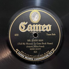 HENRY SCOTT / FRED HUGHES (1924 Cameo) – 10″ Shellac 78RPM Record – E+