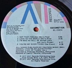 El Coco ‎- Cocomotion Vinyl LP – 1977 AVI Records – Plays Great!