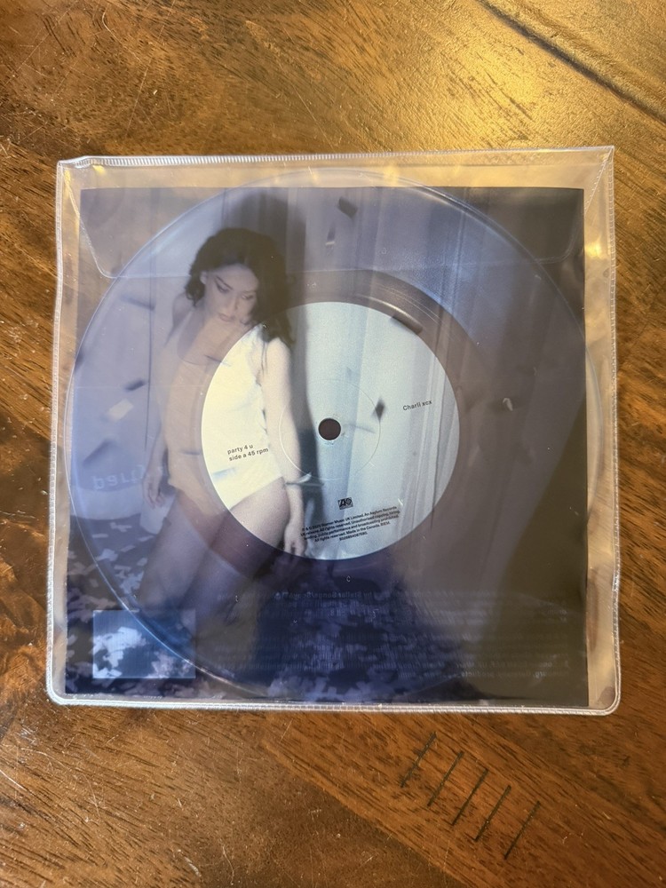 CHARLI XCX Party 4 U SEALED limited edition 7″ single Ultra Clear Vinyl RSD