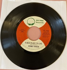 45 rpm KENNY KAREN – A NICE PLACE to LIVE / THAT’S WHY YOU REMEMBER 1973 Pop