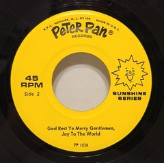 Peter Pan Records 45 RPM Vinyl Frosty The Snowman, Joy To The World PP1038