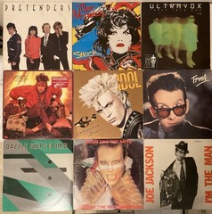 Lot of 9 1980s New Wave LP Vinyl Ultravox Visage motels BillyIdol OMD Pretenders