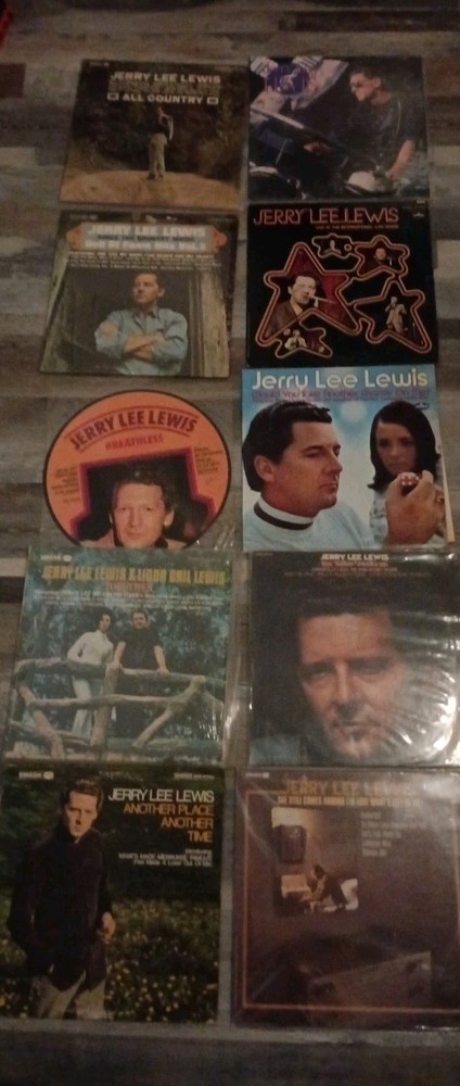 Jerry Lee Lewis – 10 Vinyl LP Lot Breathless “The Killer Rocks on” Hall Of Fame