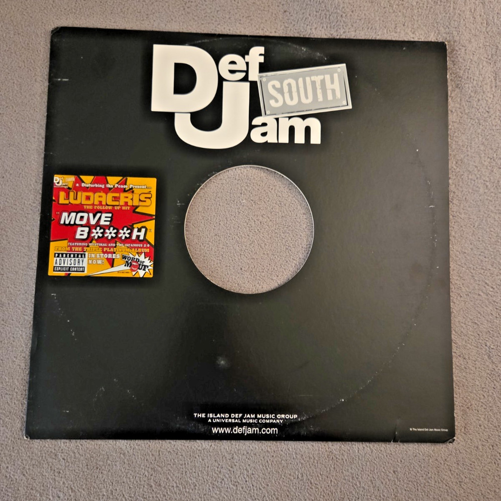 Ludacris – Move B***h / Keep It On The Hush 12″ Promo Single 2002 Def Jam South