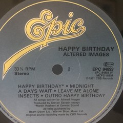 Altered Images – Happy Birthday – AL37738 Vinyl LP