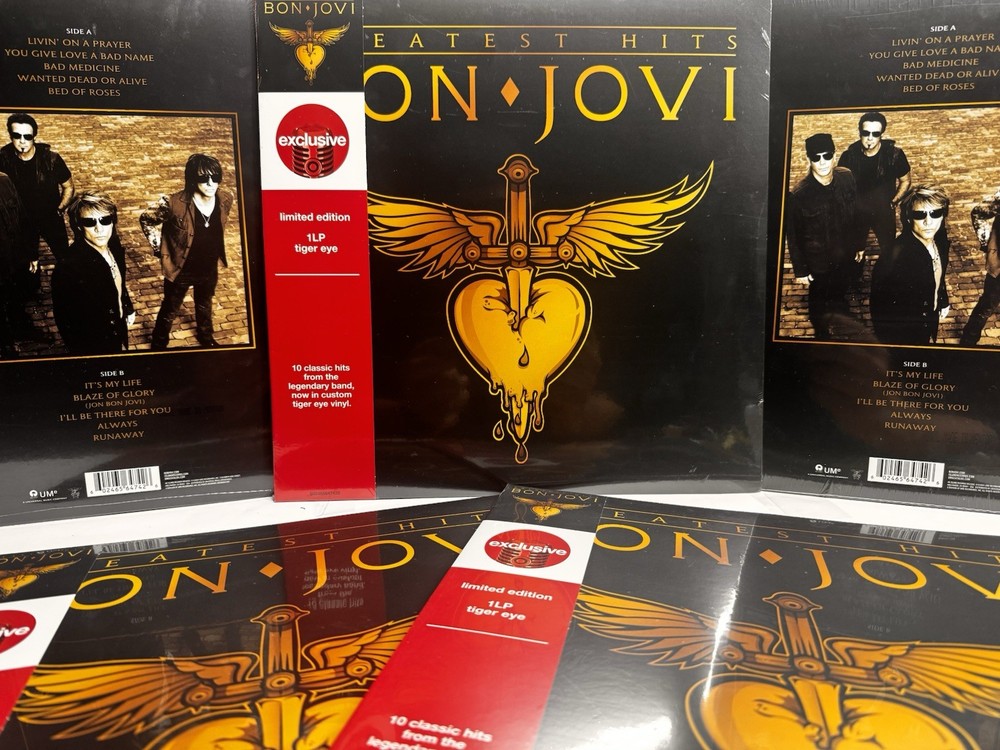 Bon Jovi – Greatest Hits (2024) Tiger Eye LP Sealed! Living On a Prayer & More!