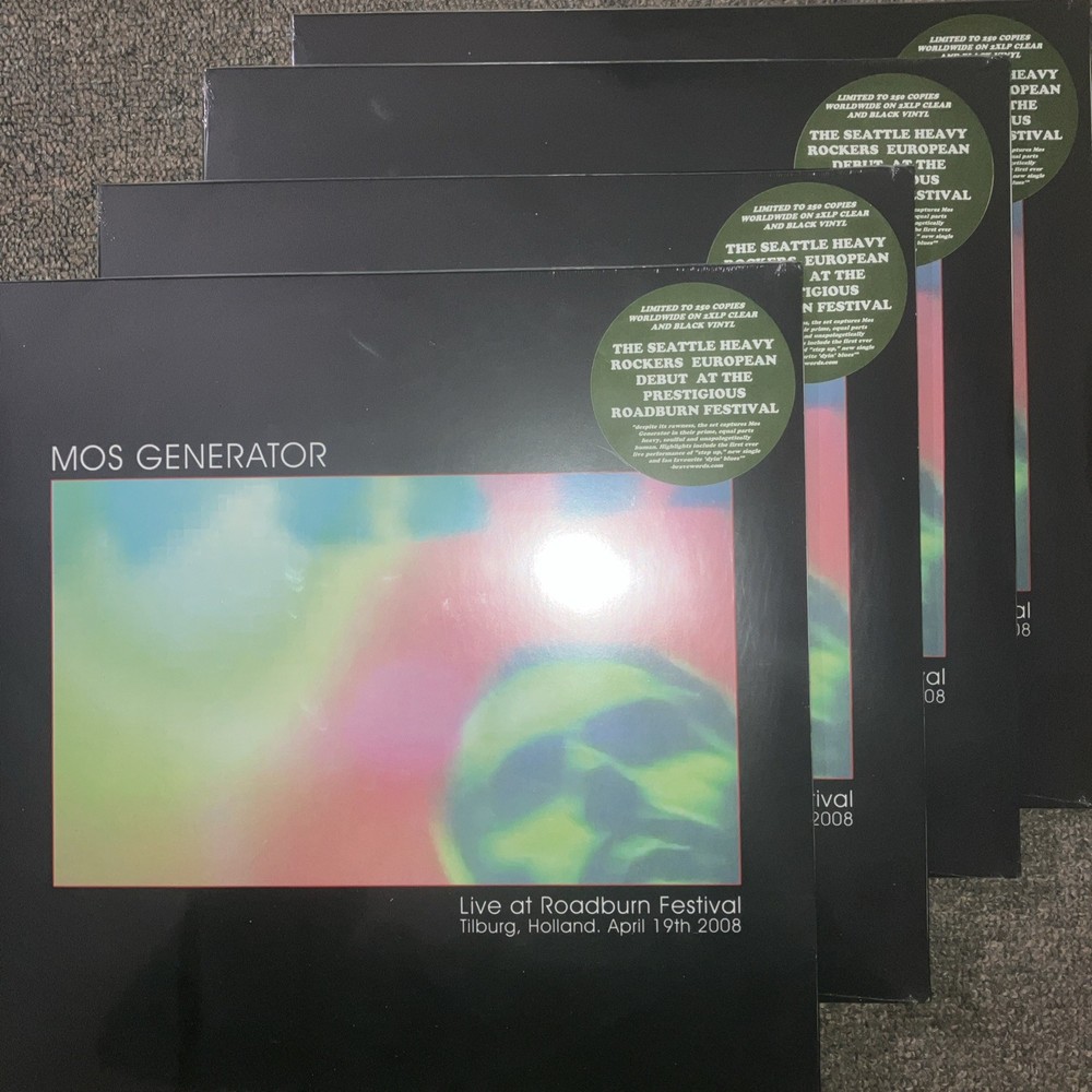 MOS GENERATOR Live At ROADBURN 2008 2XLP Clear & Black Vinyl Limited SIGNED CARD