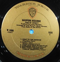 HARPERS BIZAARE FEELIN’ GROOVY LP 1967 MONO ORIGINAL NICE CONDITION! VG/VG+!!A