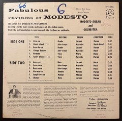 MODESTO DURAN Fabulous Rhythms Of Modesto ORIG 1960 VINYL LP DG Raynote VG+