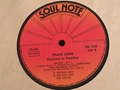 FRANK LOWE – Decision In Paradise~ SOUL NOTE 1082 {nm} w/Cherry – SPIRITUAL JAZZ