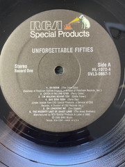 Unforgettable Fifties 4X LP, RCA Special Products HL-1072/4 VG