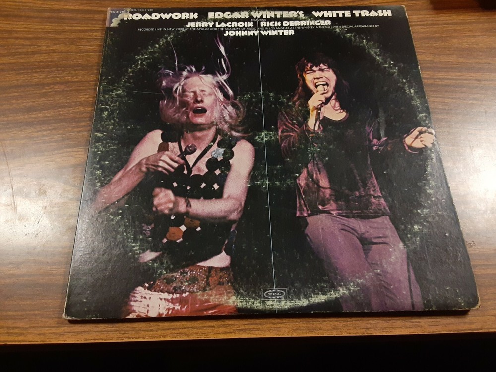 EDGAR WINTERS WHITE TRASH     *ROADWORK*VINYL 2 LP RECORD EPIC KEG-31249 VG+/VG~
