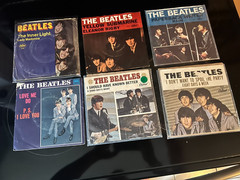 The Beatles 6 record lot with picture sleeves